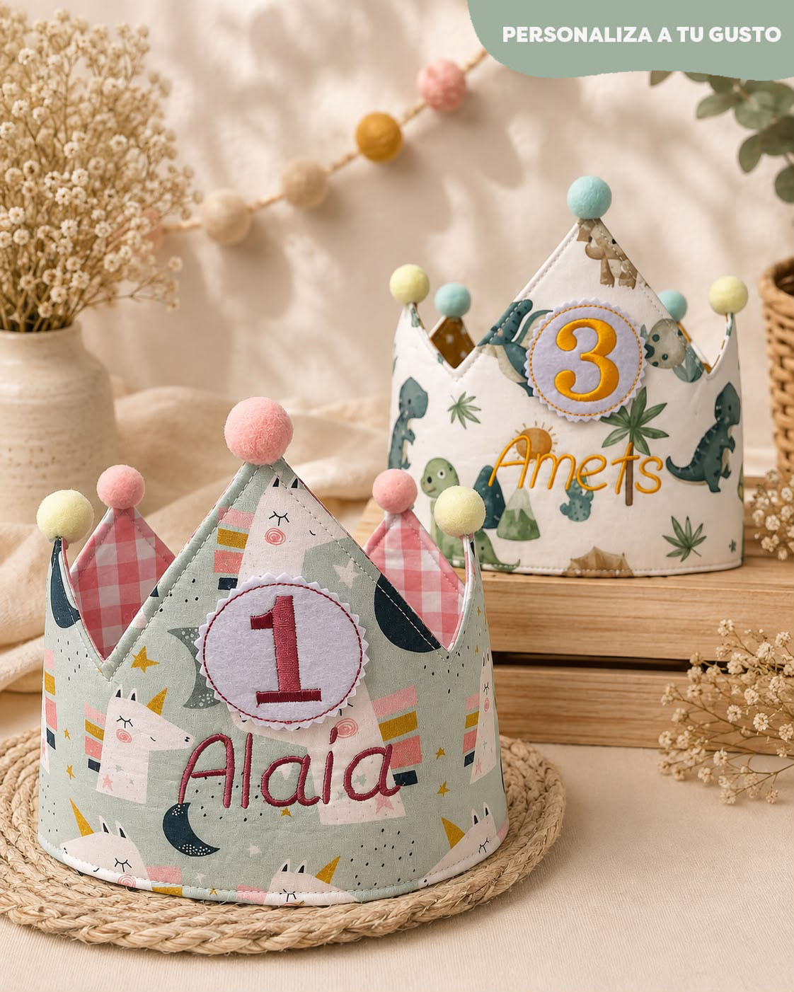 Corona de cumpleaños picos